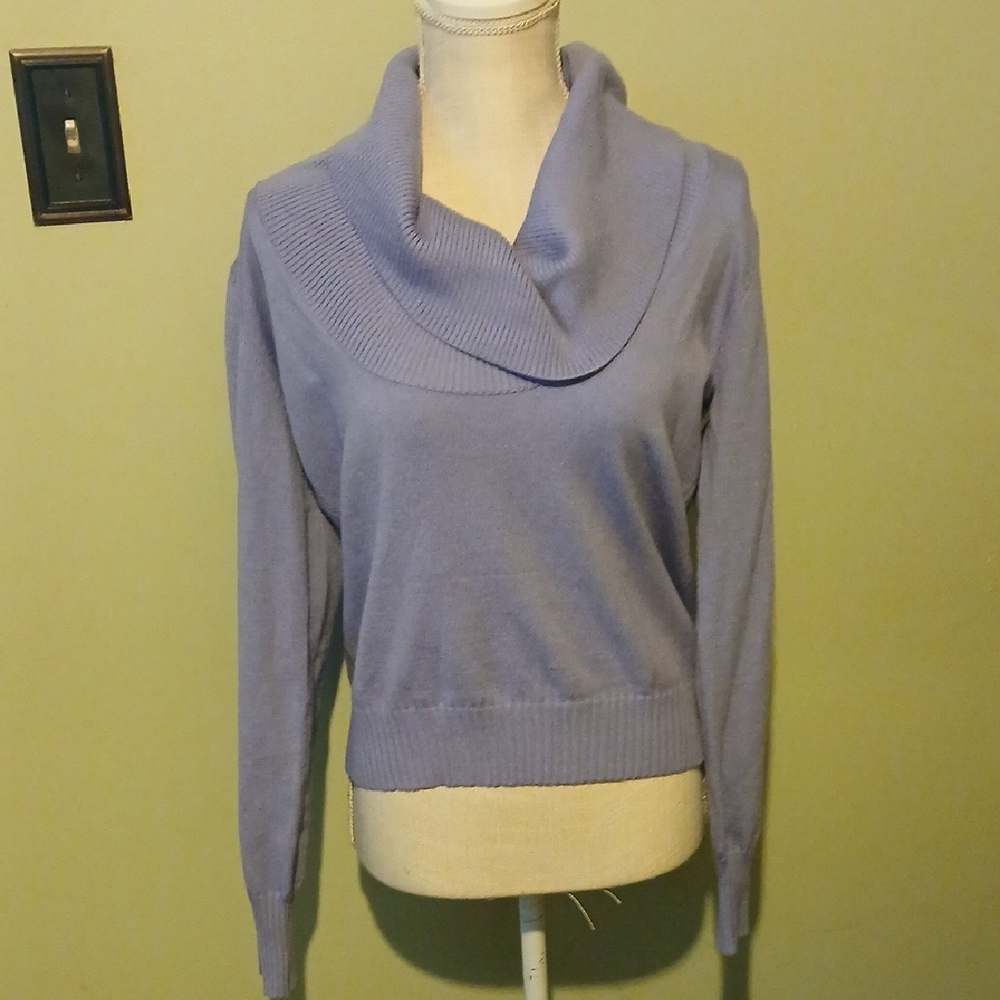 Flamingo Elegant Purple Cowl Neck Sweater Size XL